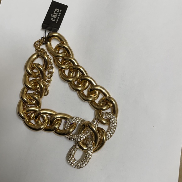 Cara NY LINK chain gold necklace statement - Picture 2 of 3